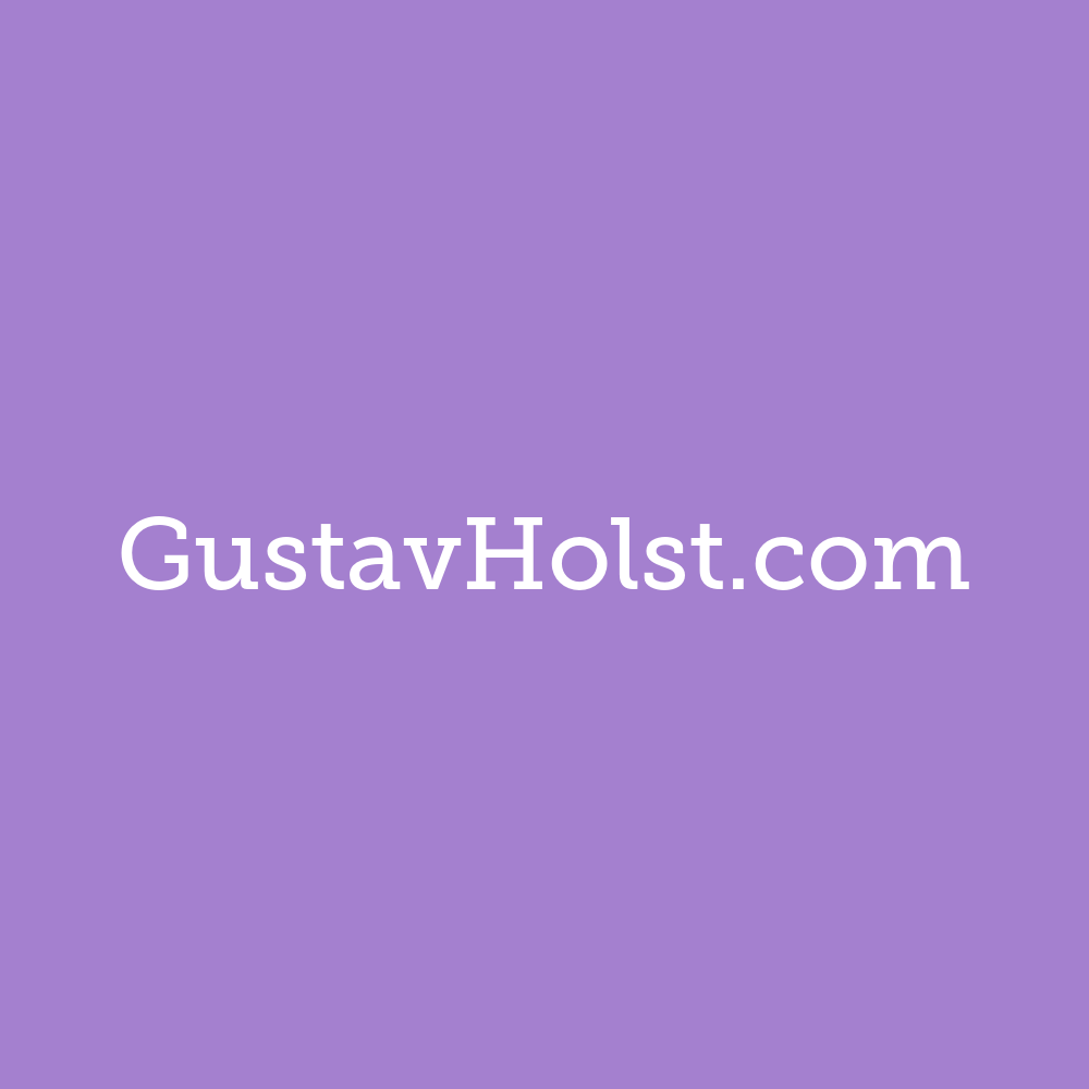 gustavholst.com - this domain is for sale