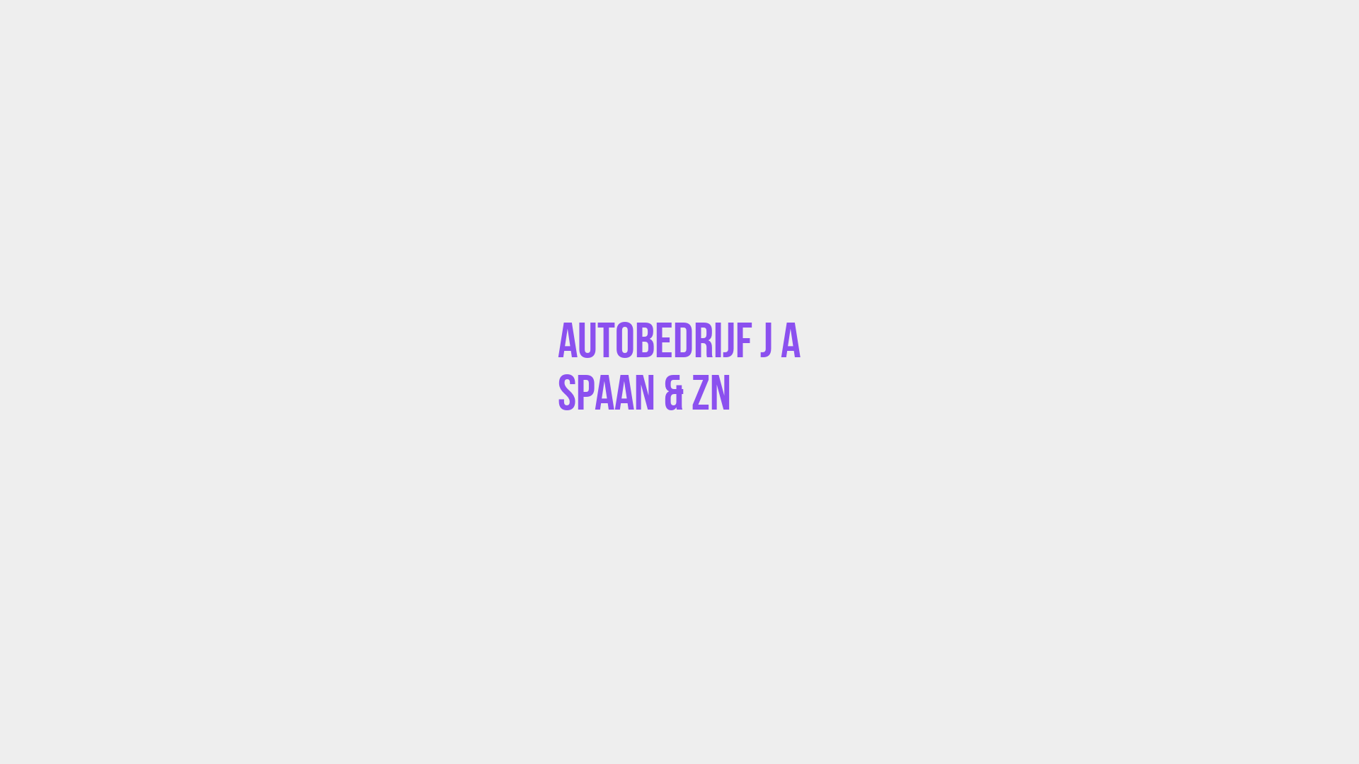 Placeholder image voor Autobedrijf J A Spaan & Zn