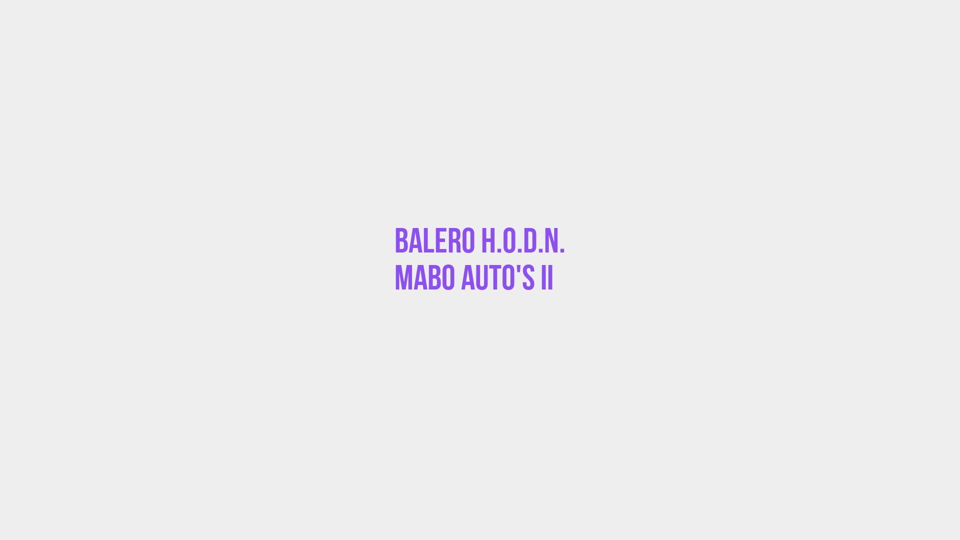 Placeholder image voor Balero h.o.d.n. MABO Auto's II