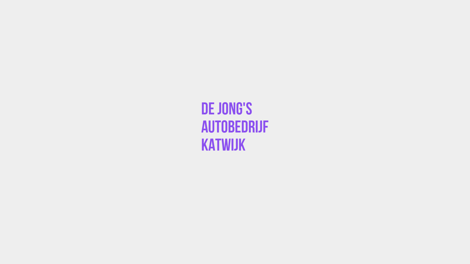 Placeholder image voor De Jong's Autobedrijf Katwijk