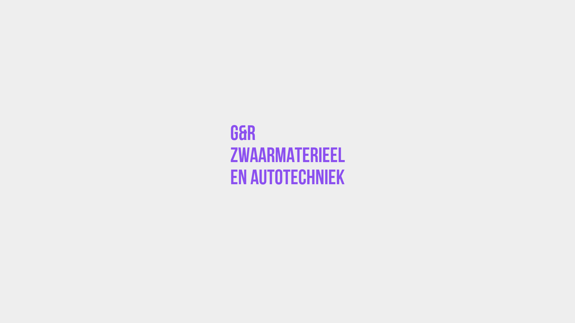 Placeholder image voor G&R Zwaarmaterieel en Autotechniek