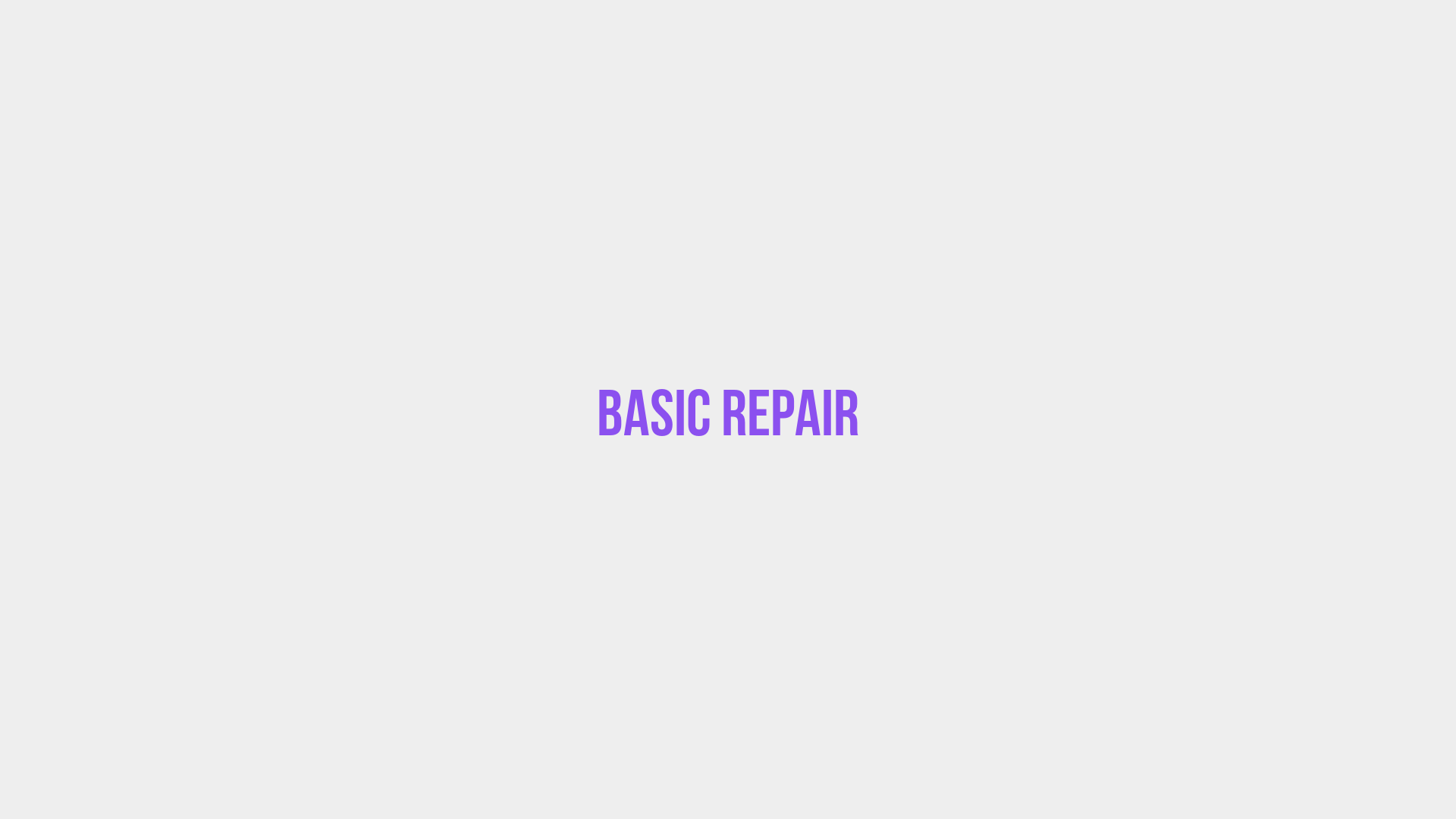 Placeholder image voor Basic Repair