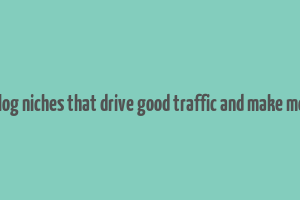 11 blog niches that drive good traffic and make money