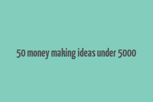 50 money making ideas under 5000