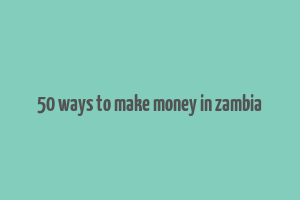 50 ways to make money in zambia