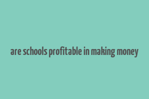 are schools profitable in making money