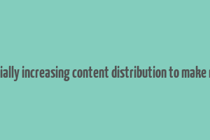 artificially increasing content distribution to make money