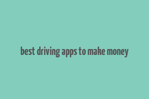 best driving apps to make money