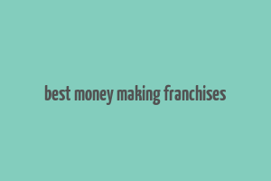 best money making franchises