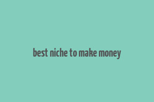 best niche to make money