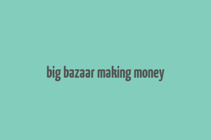 big bazaar making money