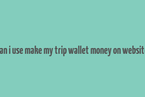 can i use make my trip wallet money on website