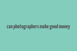 can photographers make good money