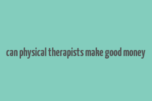 can physical therapists make good money