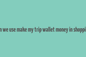 can we use make my trip wallet money in shopping