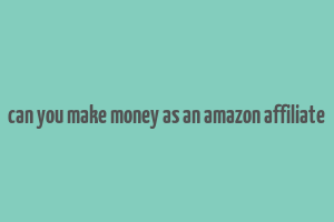 can you make money as an amazon affiliate