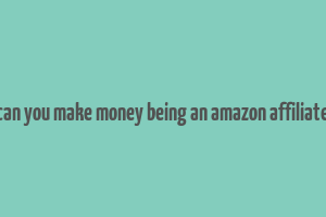 can you make money being an amazon affiliate