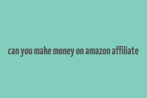 can you make money on amazon affiliate