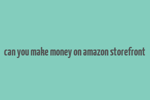 can you make money on amazon storefront