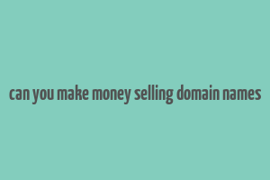 can you make money selling domain names