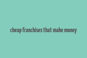 cheap franchises that make money