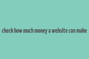 check how much money a website can make