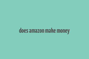 does amazon make money