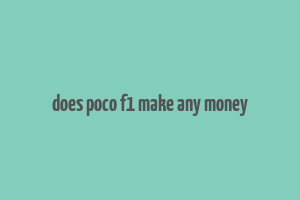 does poco f1 make any money