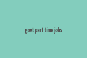 govt part time jobs