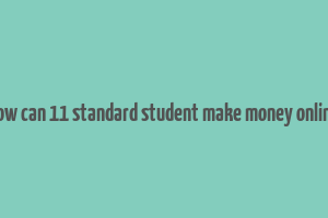 how can 11 standard student make money online