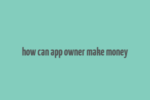 how can app owner make money