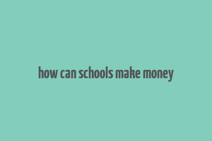 how can schools make money