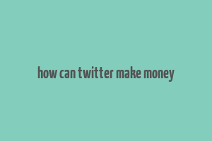 how can twitter make money