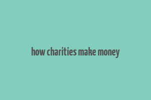 how charities make money