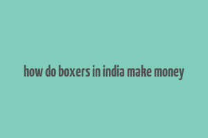 how do boxers in india make money