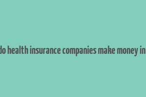 how do health insurance companies make money in india