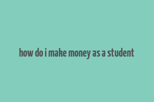 how do i make money as a student