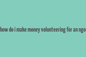 how do i make money volunteering for an ngo