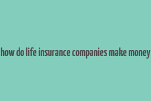 how do life insurance companies make money