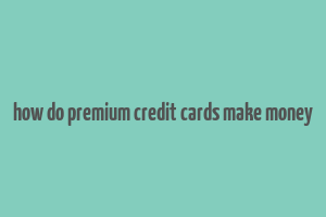 how do premium credit cards make money