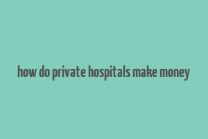 how do private hospitals make money