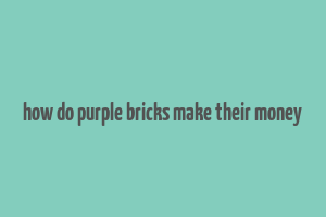 how do purple bricks make their money