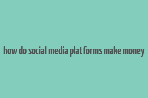 how do social media platforms make money