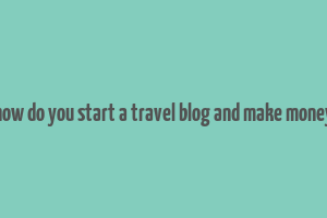 how do you start a travel blog and make money