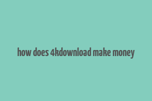 how does 4kdownload make money