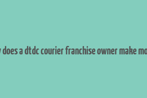 how does a dtdc courier franchise owner make money