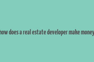 how does a real estate developer make money