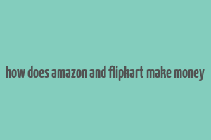 how does amazon and flipkart make money