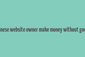 how does chinese website owner make money without google adsense