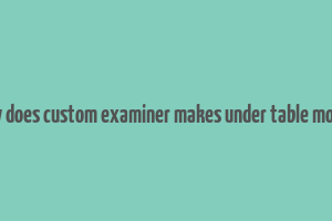 how does custom examiner makes under table money